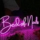 Bed of Nails Purple Neon Sign