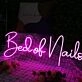 Bed of Nails Purple Neon Sign