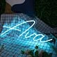 Ava Blue Neon Sign
