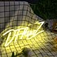DFlawz Yellow Neon Sign
