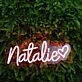 Natalie Red Neon Sign