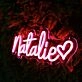 Natalie Red Neon Sign