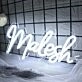 Malesh White Neon Sign