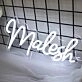 Malesh White Neon Sign