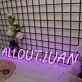 Alloutjuan Purple Neon Sign