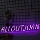 Alloutjuan Purple Neon Sign