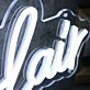 Mary Blair White Neon Sign