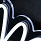 Mary Blair White Neon Sign