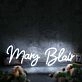 Mary Blair White Neon Sign