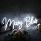 Mary Blair White Neon Sign