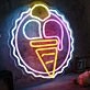Three Scoops Ice Cream Cone Custom Neon Sign