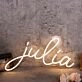 Julia Yellow Neon Sign