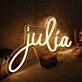 Julia Yellow Neon Sign