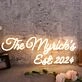 The Myricks EST 2024 Yellow Neon Sign