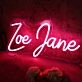Zoe Jane Red Neon Sign