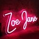 Zoe Jane Red Neon Sign