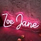 Zoe Jane Red Neon Sign