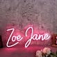 Zoe Jane Red Neon Sign