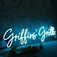 Griffins Grotto Blue Neon Sign