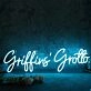 Griffins Grotto Blue Neon Sign