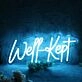 Well Kept Blue Neon Sign