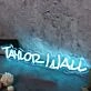 Taylor Wall Blue Neon Sign