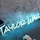 Taylor Wall Blue Neon Sign