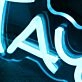 Taylor Wall Blue Neon Sign