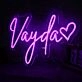 Vayda Purple Neon Sign