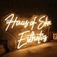 Haus Of Skn Esthetics Yellow Neon Sign