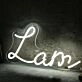 Lara White Neon Sign