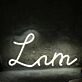 Lara White Neon Sign