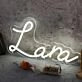 Lara White Neon Sign