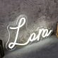 Lara White Neon Sign