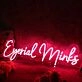 Eyerial Minks Red Neon Sign
