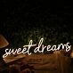 Sweet Dreams Yellow Neon Sign