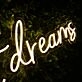 Sweet Dreams Yellow Neon Sign