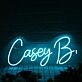 Casey B Blue Neon Sign
