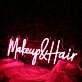 Makeup And Hair Red Neon Sign