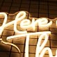 Here Comes The Son Yellow Neon Sign