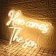 Here Comes The Son Yellow Neon Sign