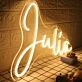 Julia Yellow LED Neon Sign