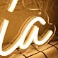 Julia Yellow LED Neon Sign
