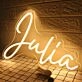 Julia Yellow LED Neon Sign
