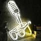 Microphone And Glasses Custom Neon Sign