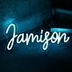 Jamison Blue Neon Sign