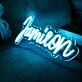 Jamison Blue Neon Sign