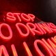 Stop No Drinks Allowed Red Neon Sign