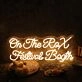 On The Rox Festival Booth Yellow Neon Sign