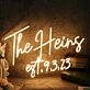 The Heins est 9 3 23 Yellow Neon Sign